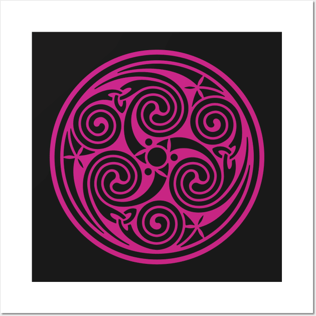 Celtic Spiral - Pink Wall Art by Dysis23A